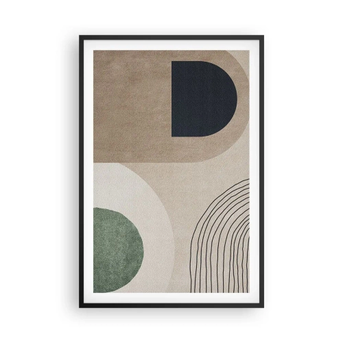 Plakat i sort ramme - Blidheden i en oval - 61x91 cm