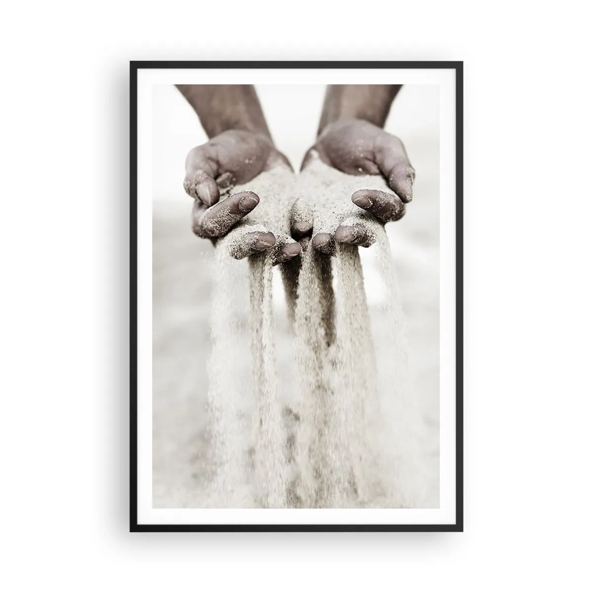 Plakat i sort ramme - Med disse hænder... - 70x100 cm