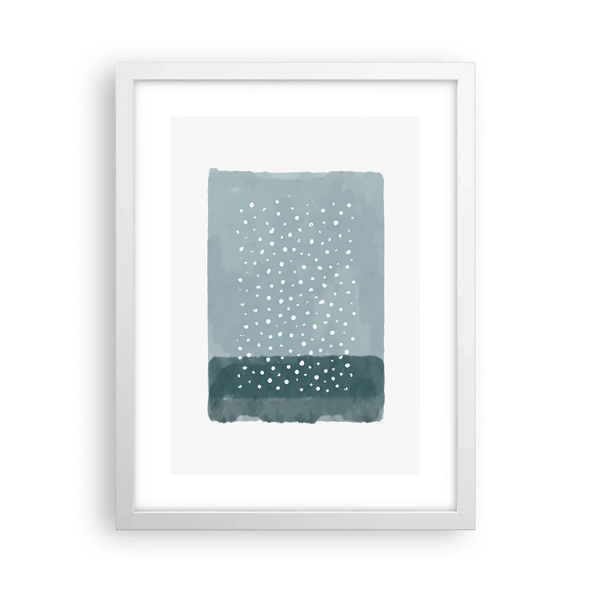 Plakat i hvid ramme - Dyrket i blåt - 30x40 cm