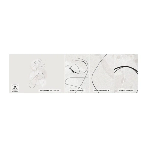 Prøve Fototapet Selvklæbende Deluxe Sticker - Spiralen af skønhed - Grafik, Kvinde, Stykke - 100x30 cm