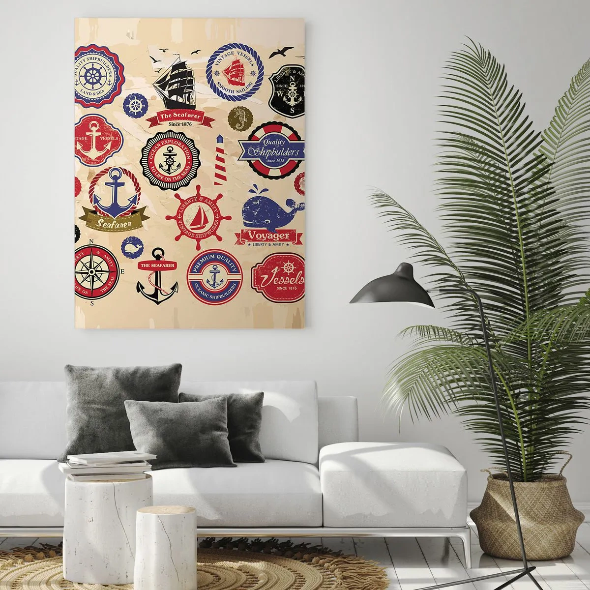 Billede på glas - Sejlsportsbroderskab - 70x100 cm