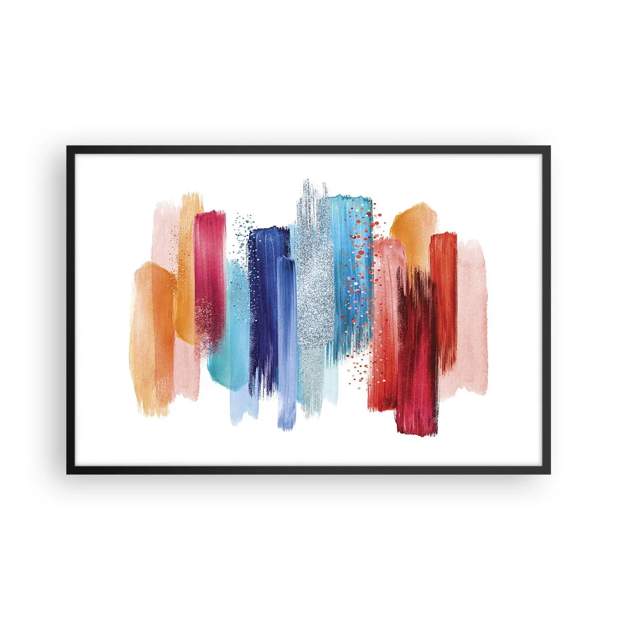 Plakat i sort ramme - Op og ned - 91x61 cm