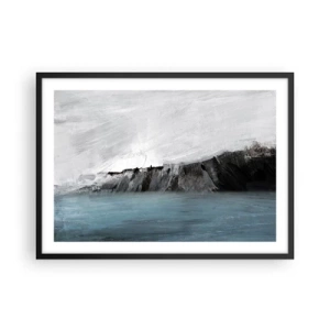 Plakat i sort ramme - Vand - jord: et sammenstød mellem elementerne - 70x50 cm