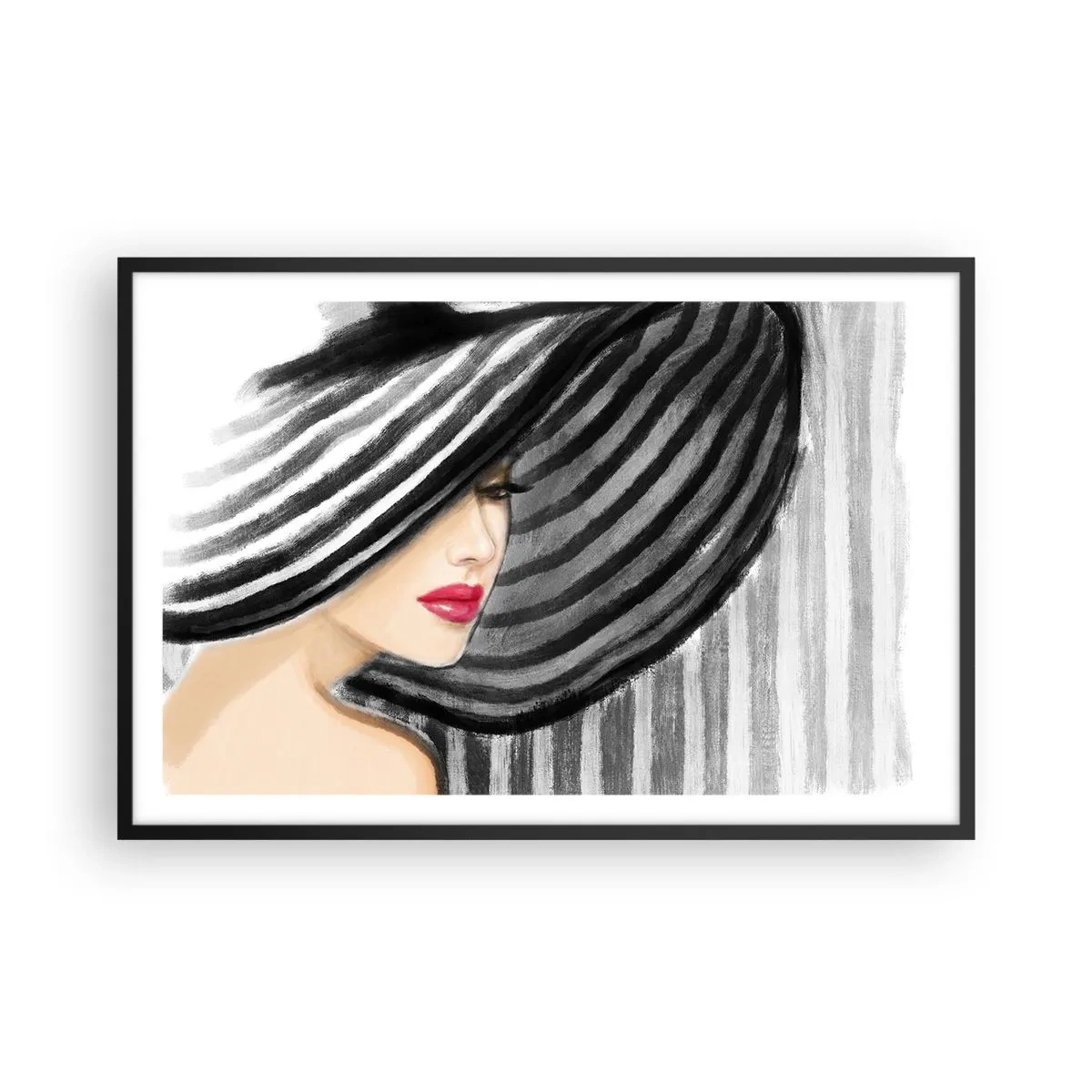 Plakat i sort ramme - Hvor kan jeg finde dig? - 91x61 cm