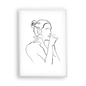 Plakat i hvid ramme - Nøgen: et sensuelt mysterium - 70x100 cm