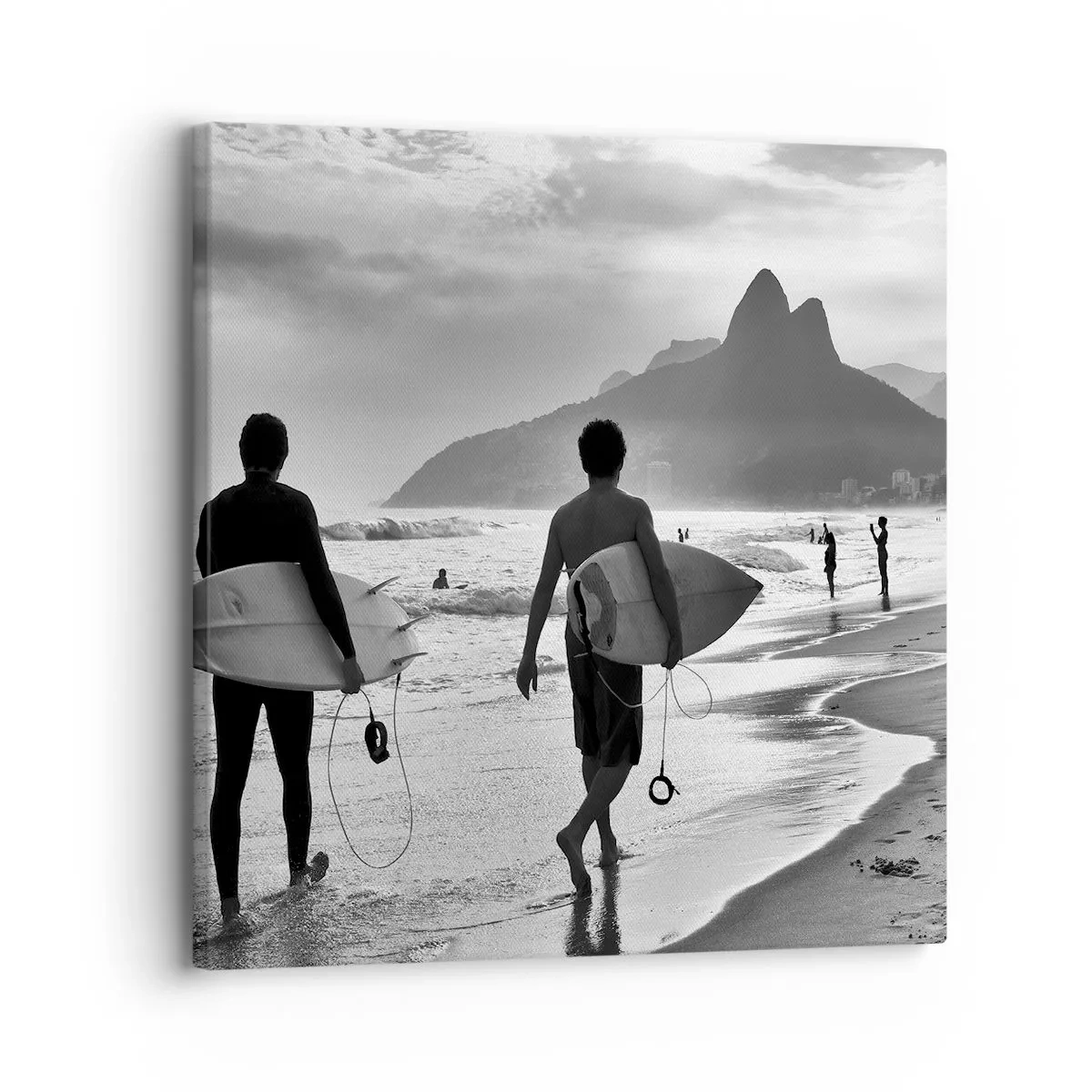 Lærredstryk - Billede på lærred - Samba til én bølge - 30x30 cm