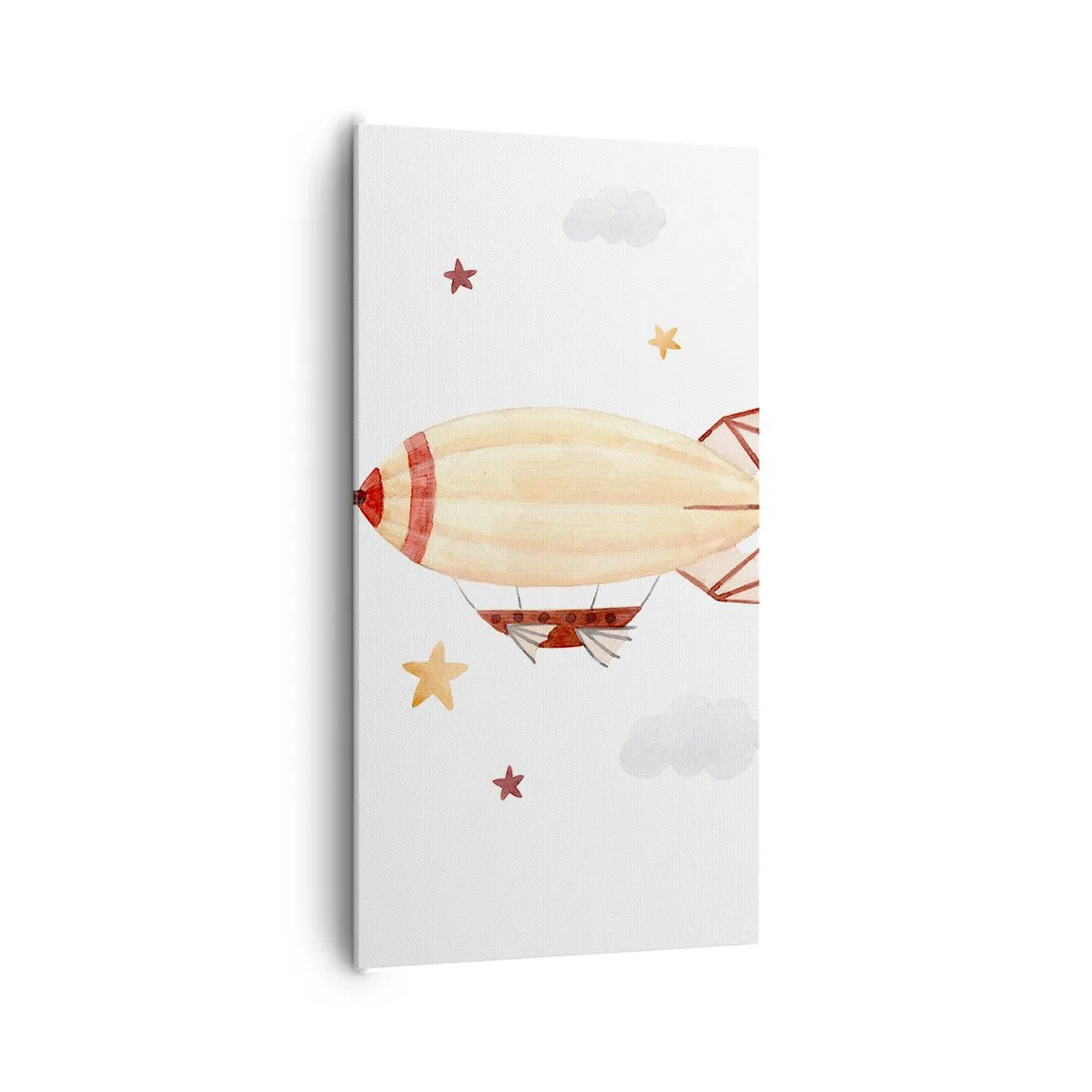 Lærredstryk - Billede på lærred - Et luftskib - 65x120 cm