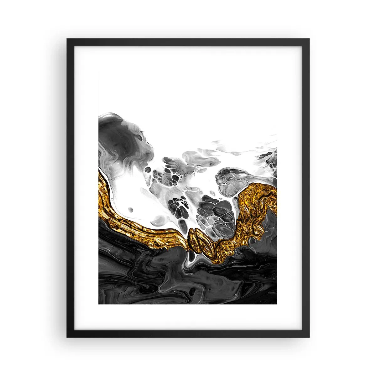 Plakat i sort ramme - Organisk sammensætning - 40x50 cm