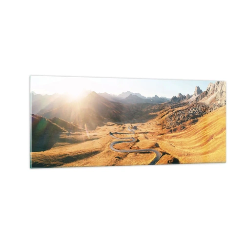 Billede på glas - I en gylden dal - 100x40 cm