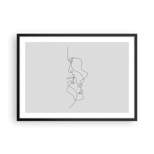 Plakat i sort ramme - Gløderne af glubende begær - 70x50 cm