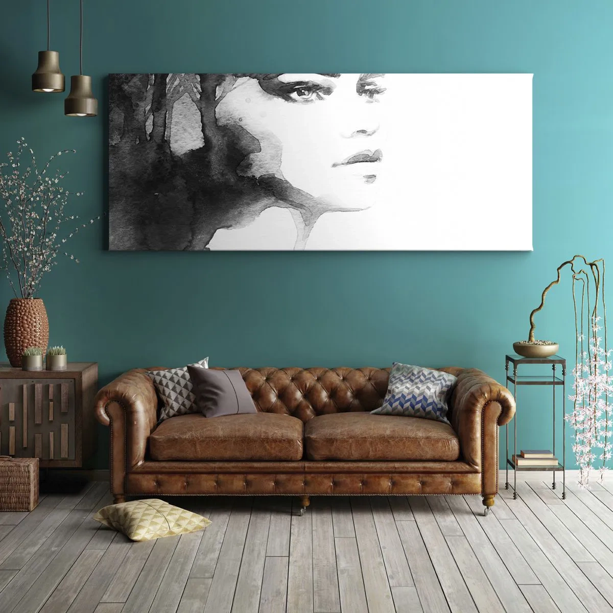 Lærredstryk - Billede på lærred - Lavet af mystik og tåge - 100x40 cm