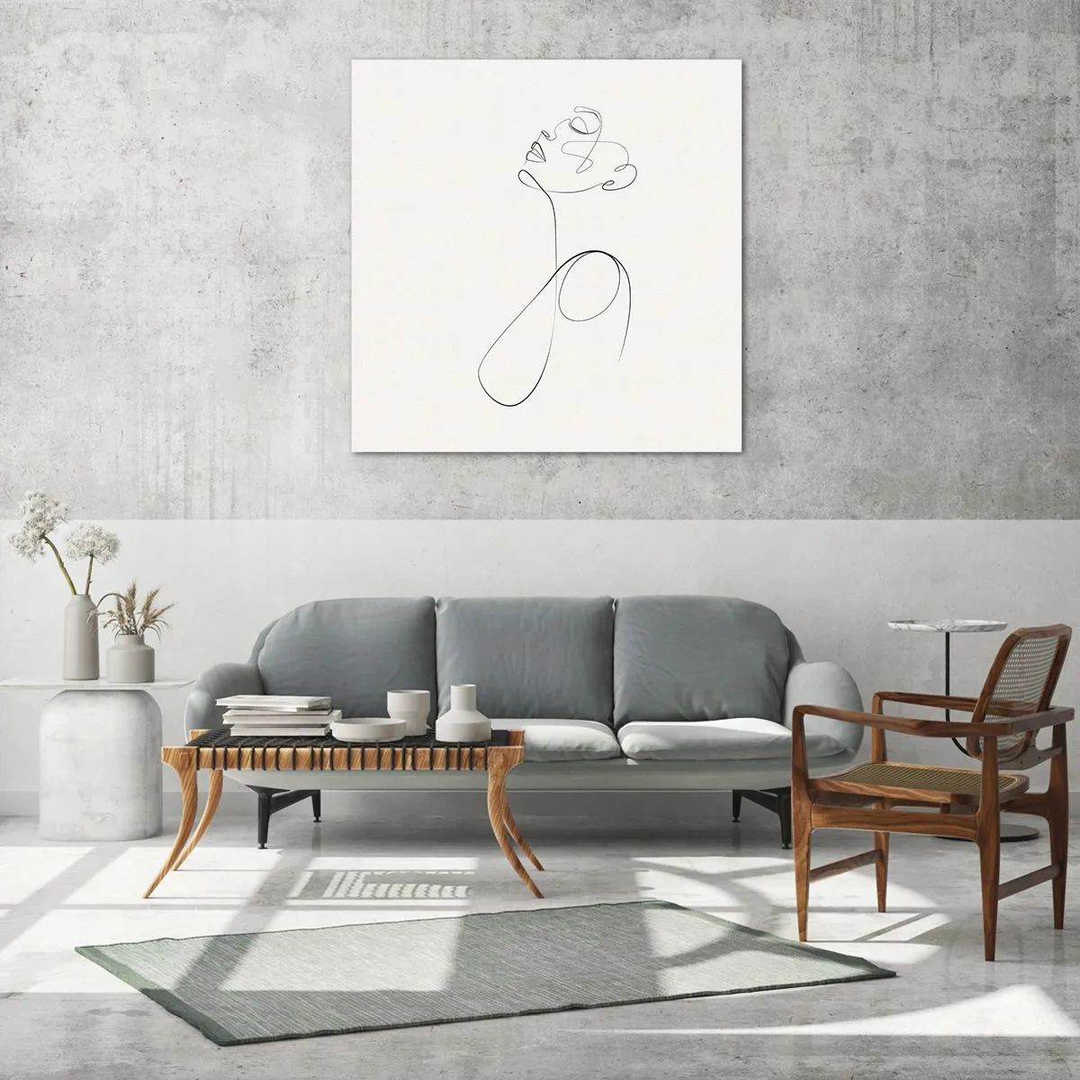 Billede på glas - Sløjfet i drømme - 70x70 cm