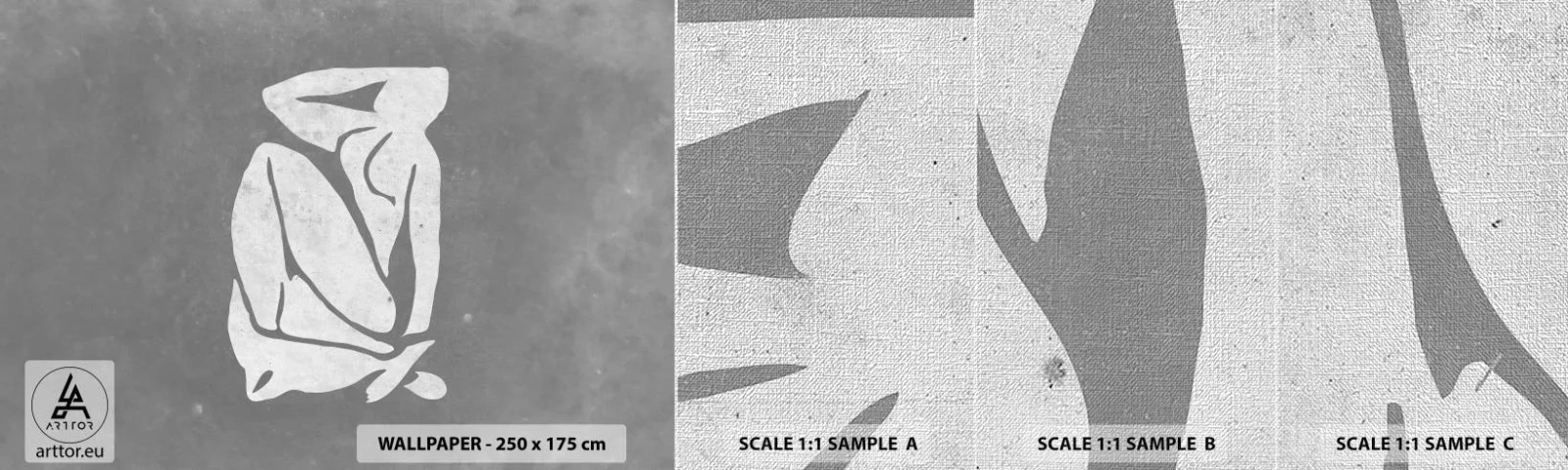 Prøve Fototapet Premium Canvas - I drømmerier - Minimalistisk, Handling, Delikat - 100x30 cm