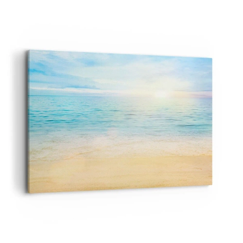 Lærredstryk - Billede på lærred - Det store blå - 100x70 cm
