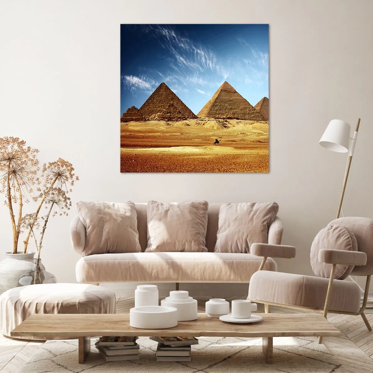 Lærredstryk - Billede på lærred - 40 århundreder ser på jer - 70x70 cm