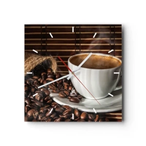 Vægur, Uret - Kulets sorthed, ravets gennemsigtighed - 40x40 cm