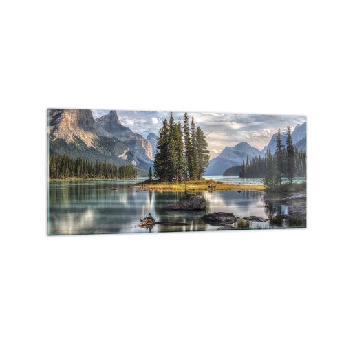 Billede på glas - Over store og klare vande… - 120x50 cm