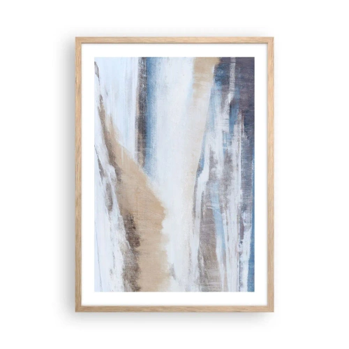 Plakat i ramme af lyst egetræ - Vinterkomposition - 50x70 cm