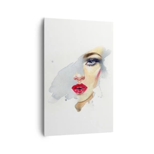 Lærredstryk - Billede på lærred - Refleksion i en vanddråbe - 80x120 cm