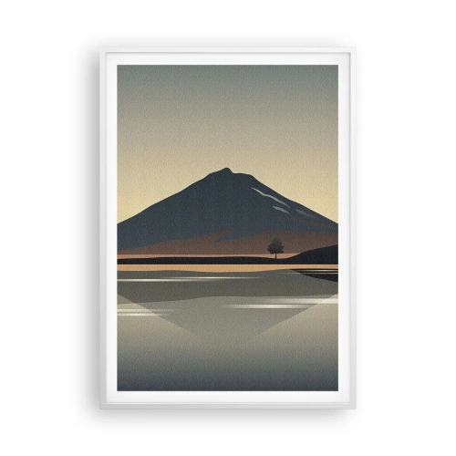 Plakat i hvid ramme - Spejlrefleksion - 70x100 cm