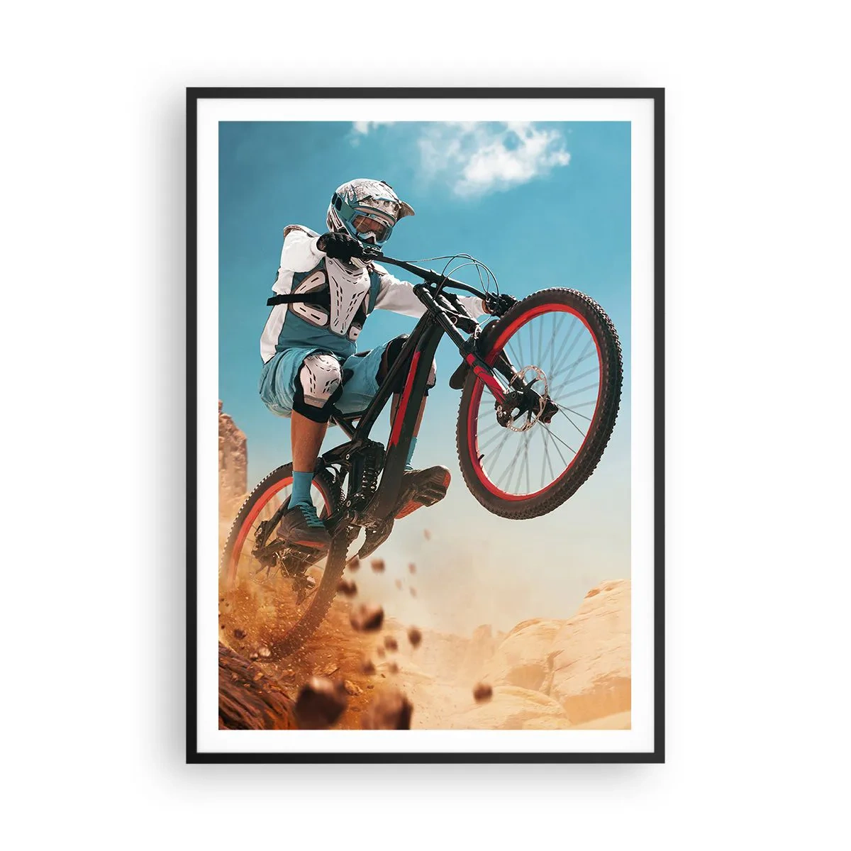 Plakat i sort ramme - Cykel-dæmonisk galskab - 70x100 cm