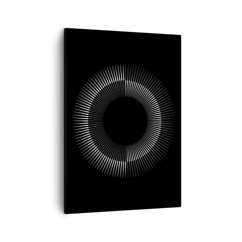 Lærredstryk - Billede på lærred - Sort sol - 50x70 cm