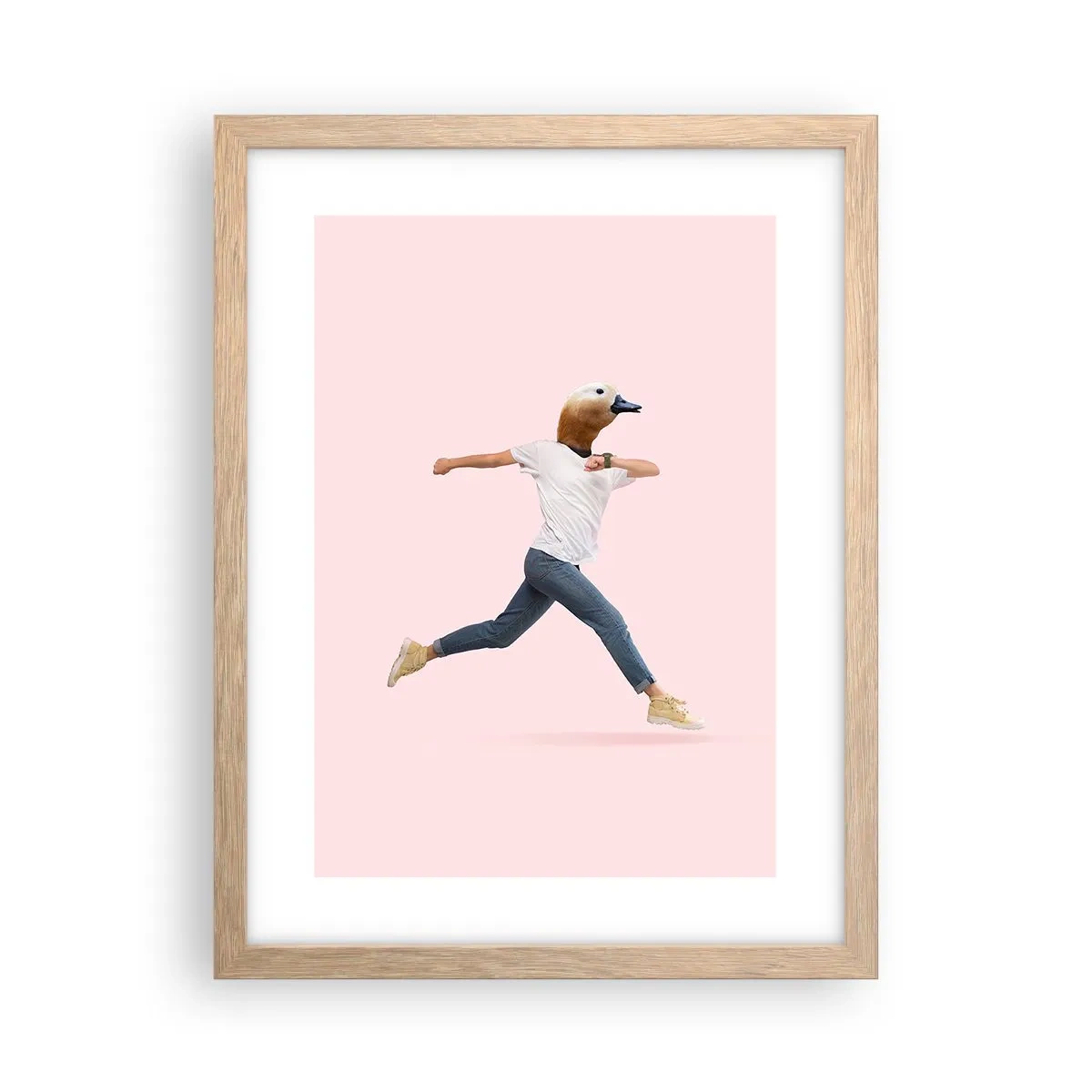 Plakat i ramme af lyst egetræ - En knivspids absurditet - 30x40 cm