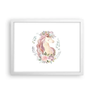 Plakat i hvid ramme - En invitation til eventyrets verden - 40x30 cm