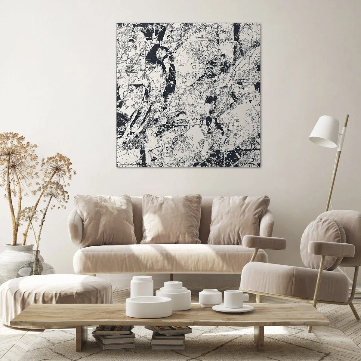 Lærredstryk - Billede på lærred - Modsætningernes gennemtrængning - 50x50 cm