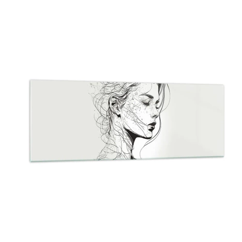 Billede på glas - Portræt i drømmeri - 140x50 cm