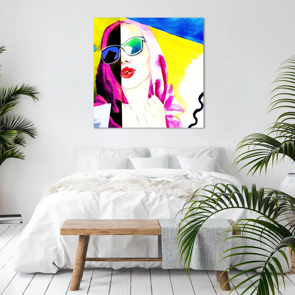 Lærredstryk - Billede på lærred - Jeg er ikke hvid, og jeg er ikke sort - 70x70 cm