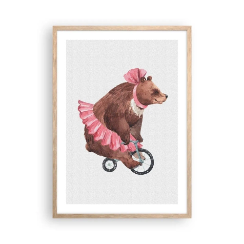 Plakat i ramme af lyst egetræ - Sikke et cirkus! - 50x70 cm