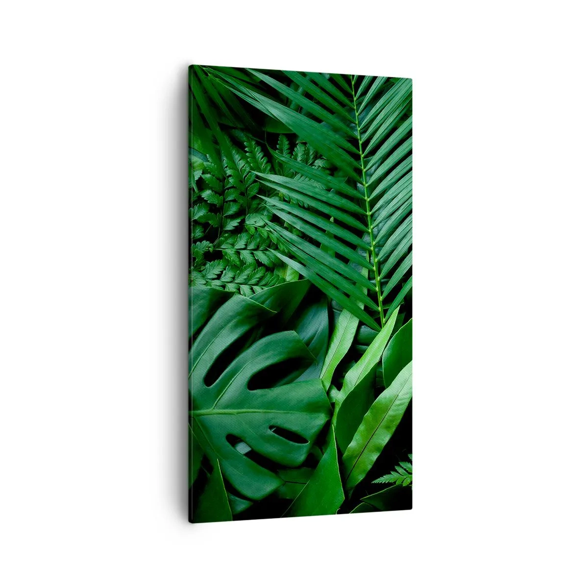 Lærredstryk - Billede på lærred - Kranset i grønt - 55x100 cm