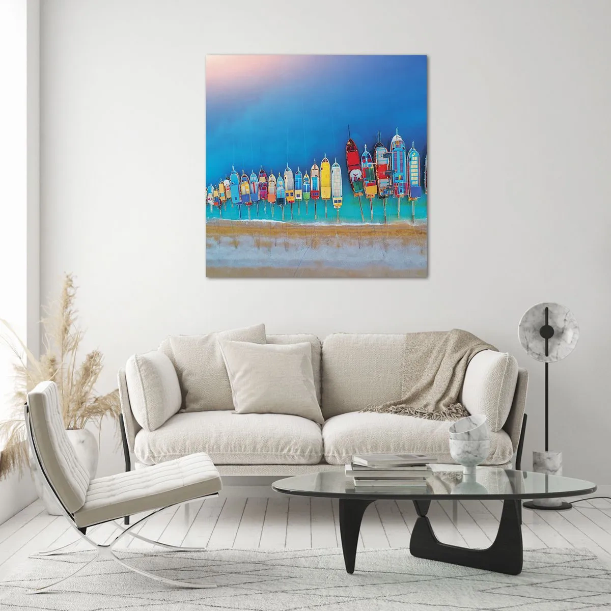 Billede på glas - Fra et fugleperspektiv - 70x70 cm