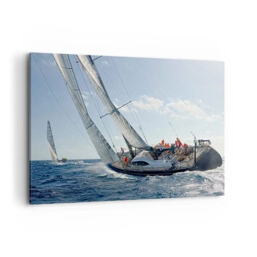 Lærredstryk - Billede på lærred - Må den bedste vinde - 100x70 cm