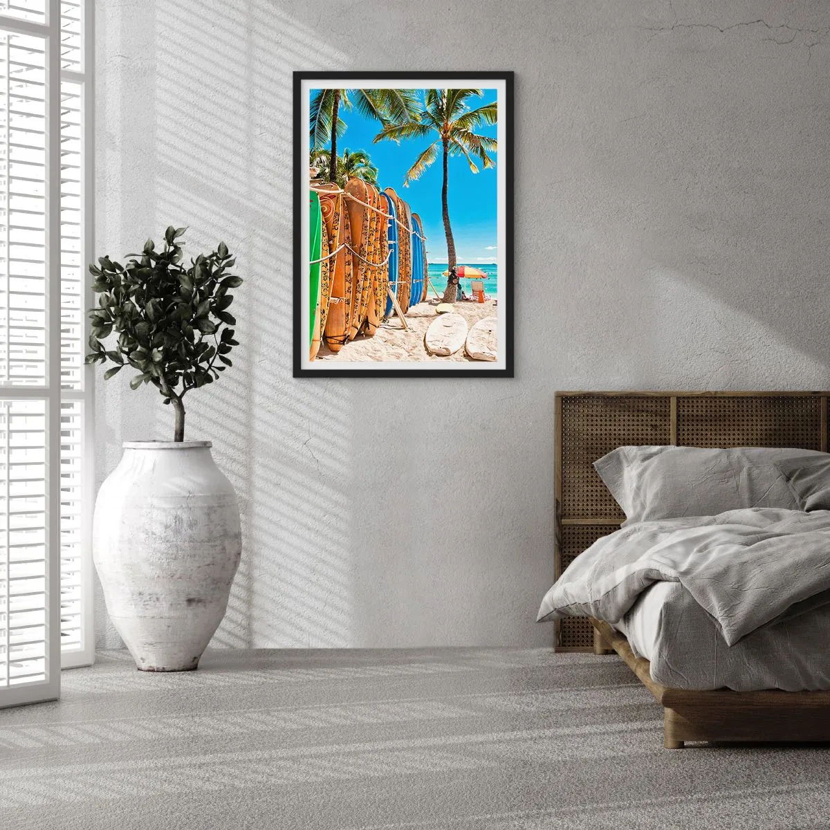 Plakat i sort ramme - Solrig sjov - 40x50 cm