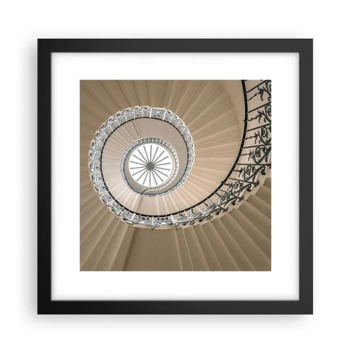 Plakat i sort ramme - I midten af en skal - 30x30 cm