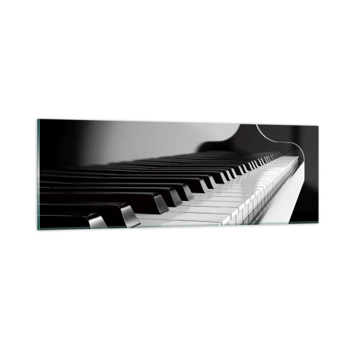 Billede på glas - Harmoni af former og farver - 90x30 cm