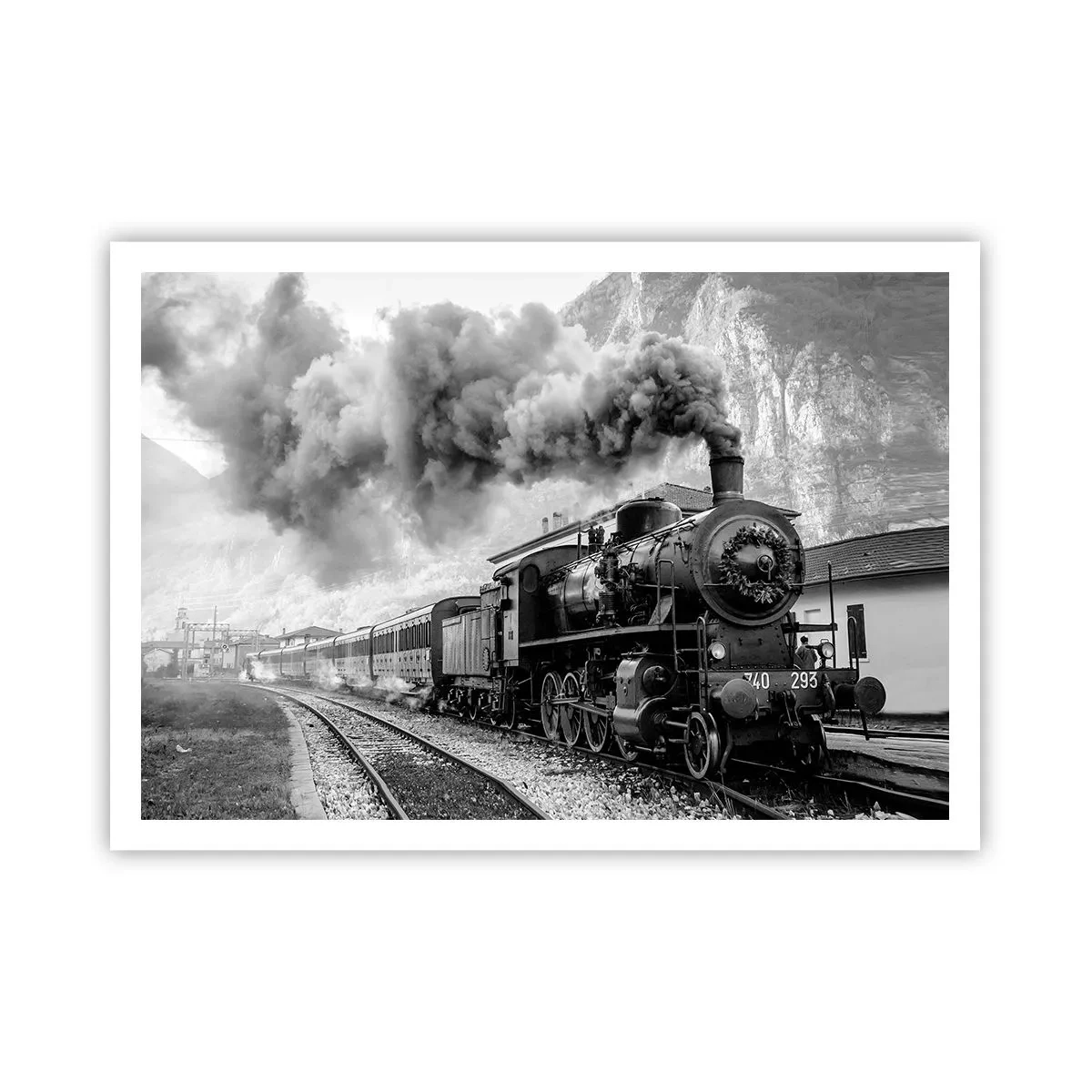 Plakat - Står på stationen... - 100x70 cm