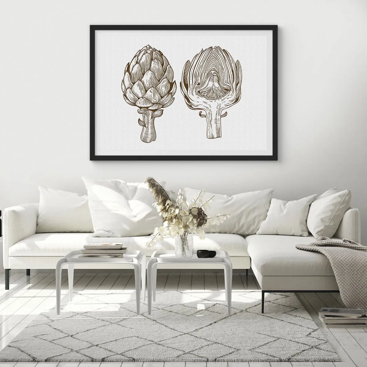 Plakat i sort ramme - Lektion i anatomi - 100x70 cm