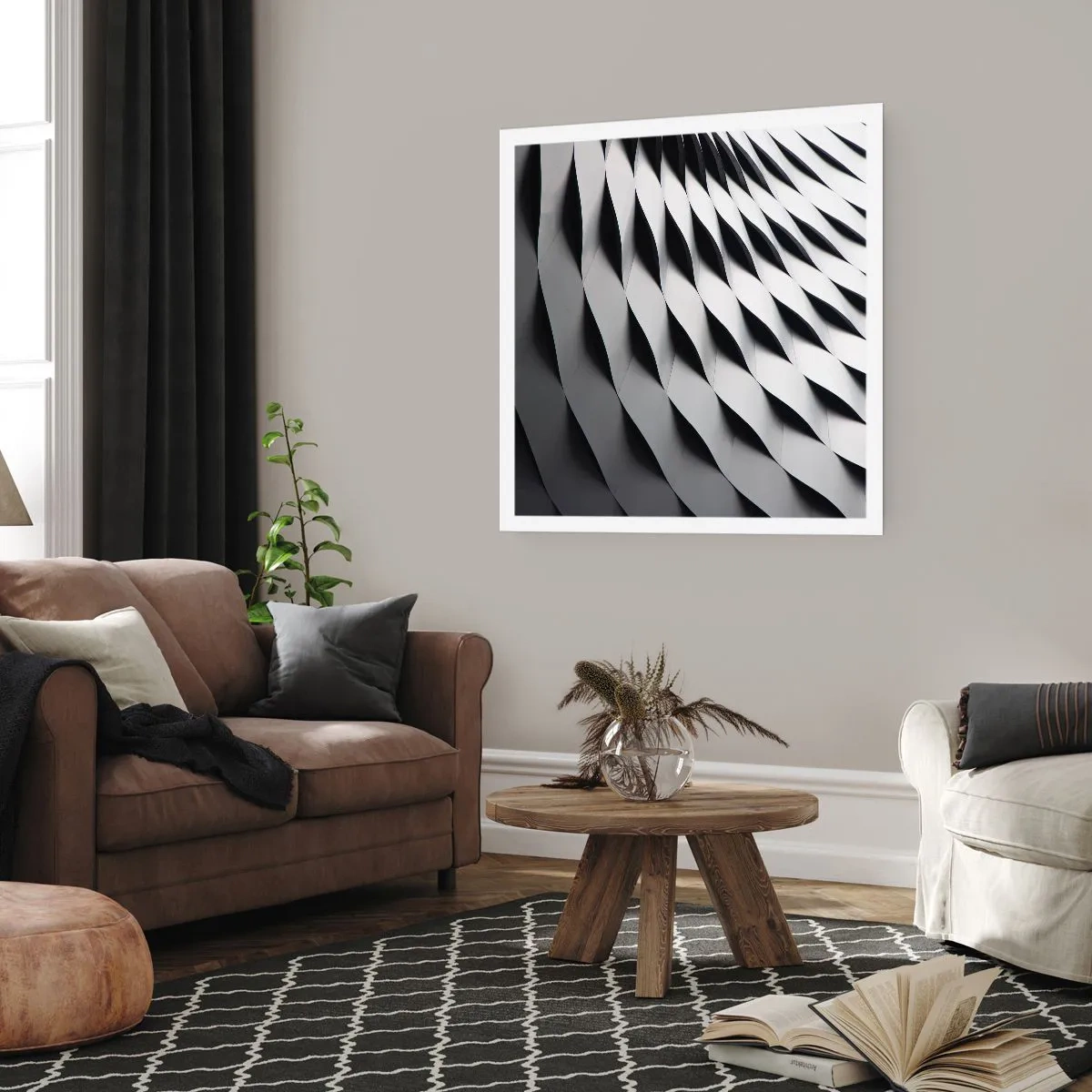 Plakat - På bølgernes overflade - 60x60 cm