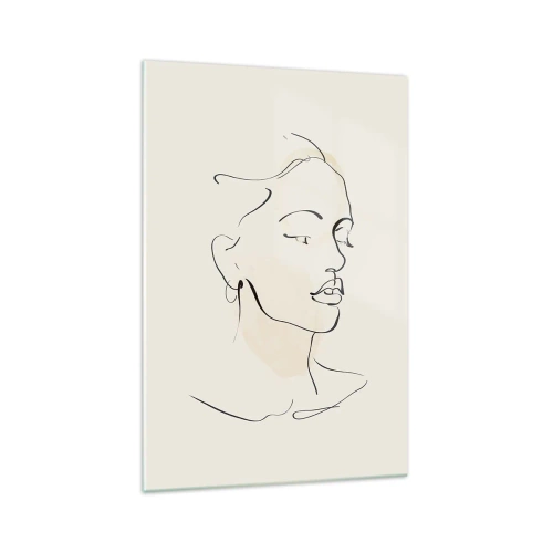 Billede på glas - En bestemt linje - 70x100 cm