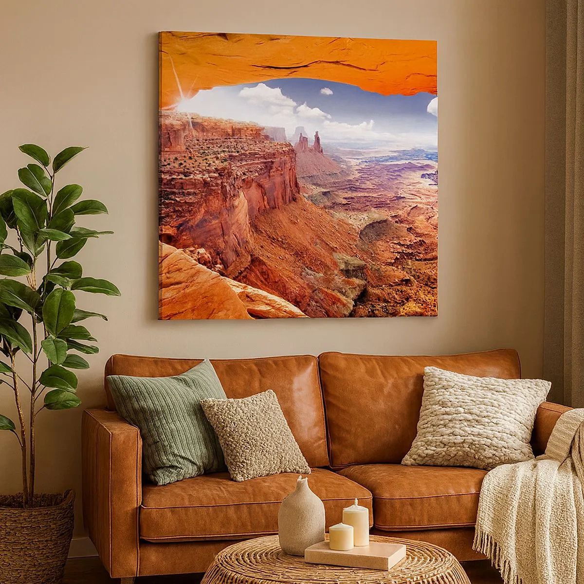 Lærredstryk - Billede på lærred - Udskåret af naturen selv - 30x30 cm