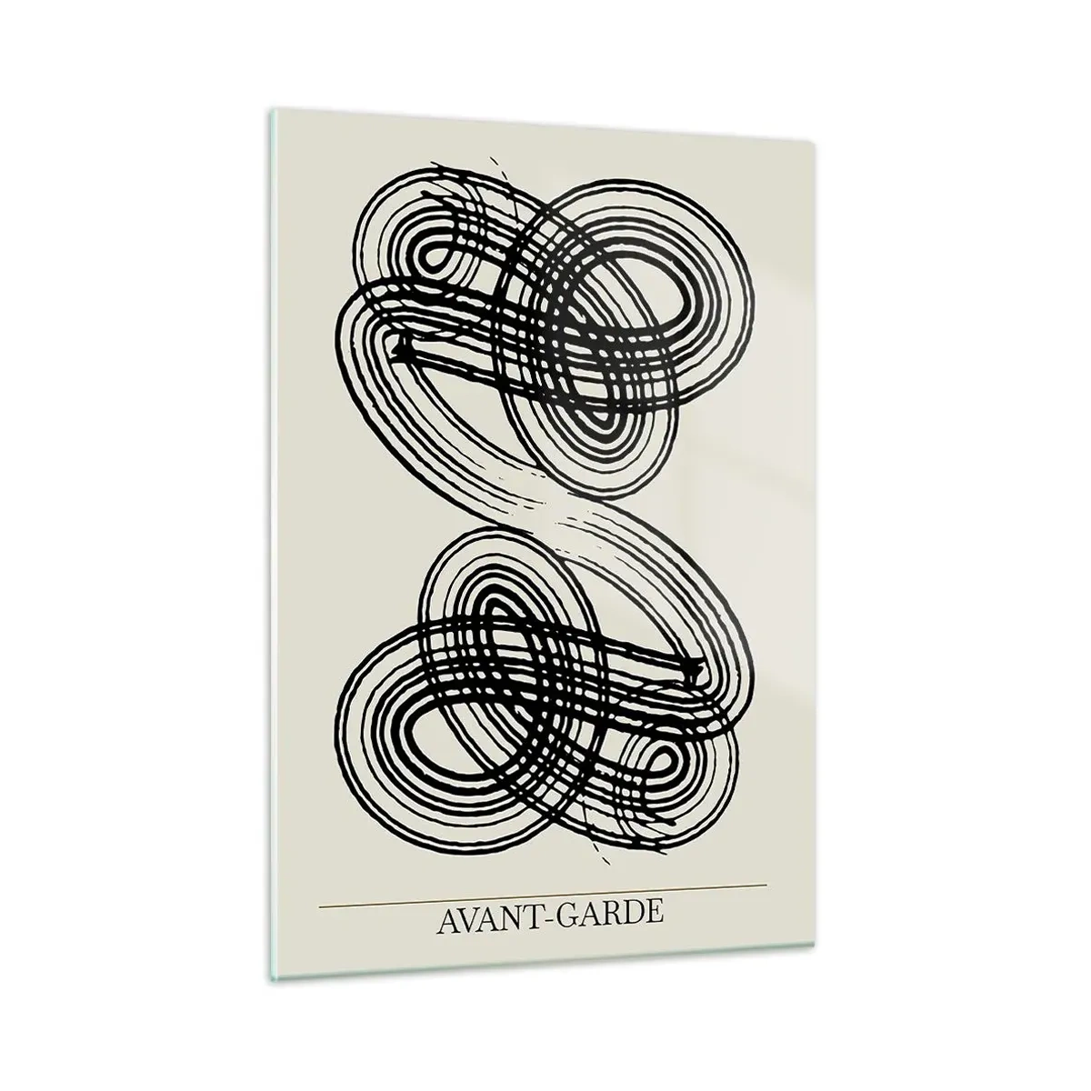 Billede på glas - Det kom ud spontant - 50x70 cm