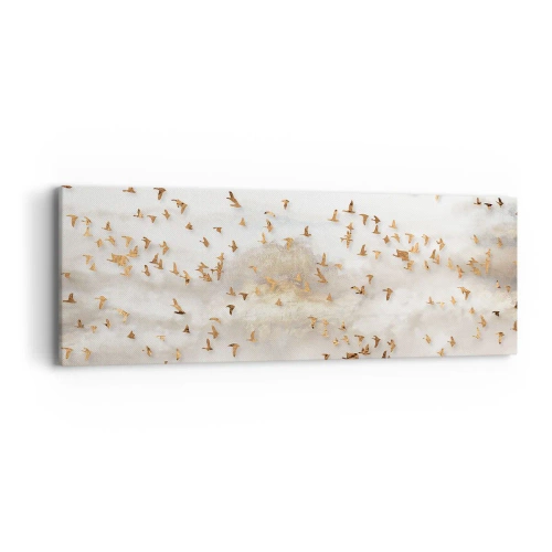 Lærredstryk - Billede på lærred - Det er på tide... - 90x30 cm