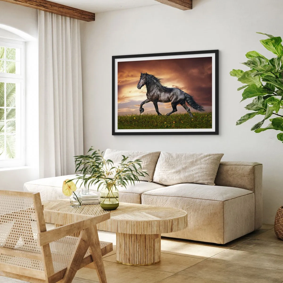 Plakat i sort ramme - Sort prins - 50x40 cm