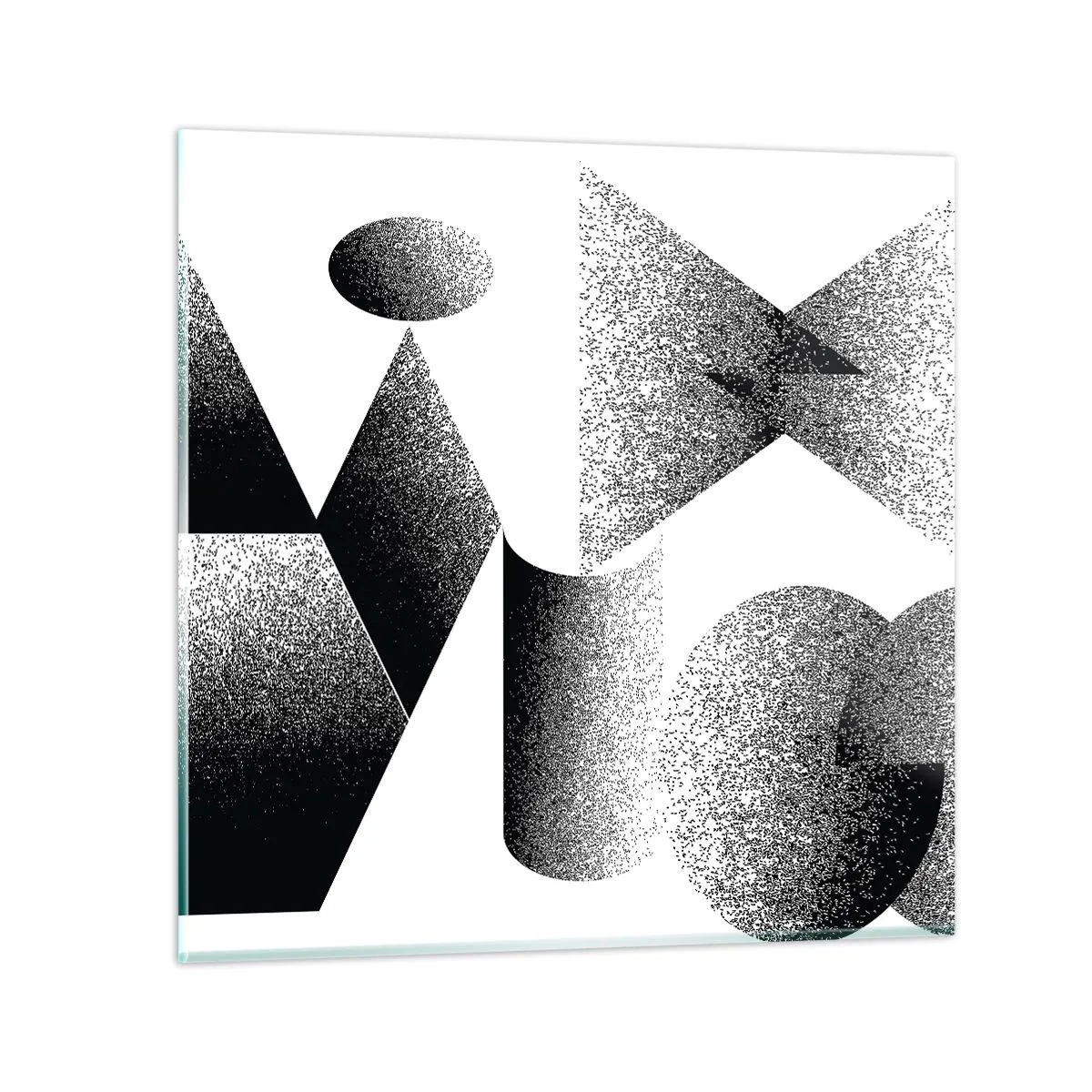 Billede på glas - Vinkler og ovaler - 60x60 cm