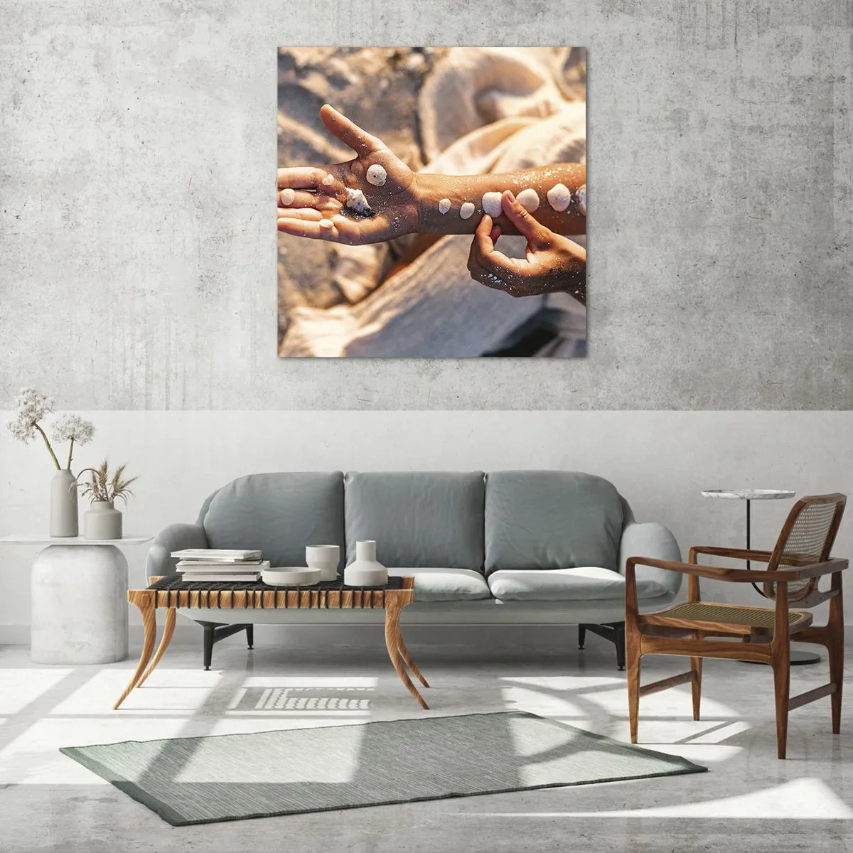 Billede på glas - Skønhed inden for rækkevidde - 30x30 cm