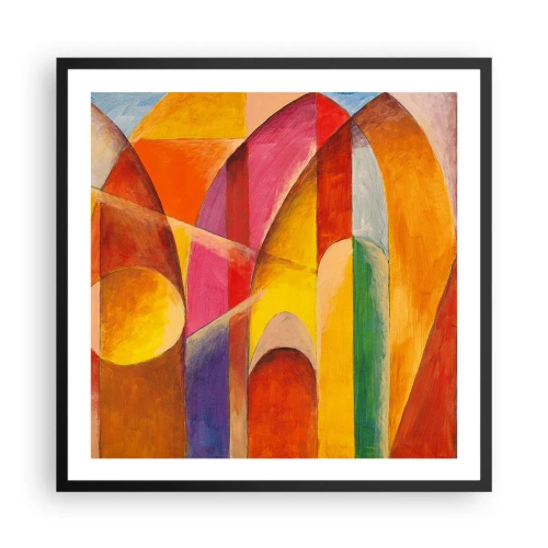 Plakat i sort ramme - Solens katedral - 60x60 cm