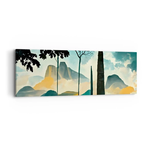 Lærredstryk - Billede på lærred - Stadig højere og højere - 90x30 cm